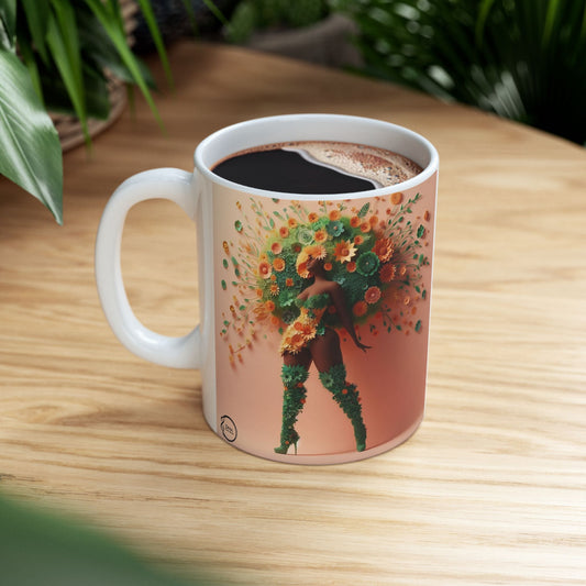 Just Bloom Ceramic Flourish Mug, (11oz)