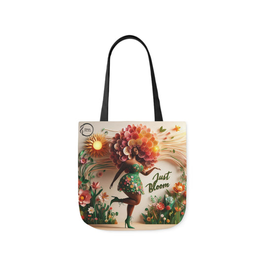 Just Bloom Canvas Tote, Option 1