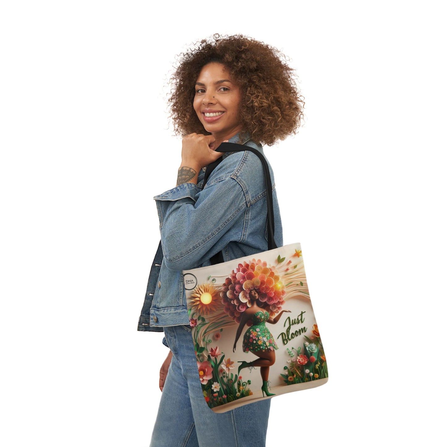 Just Bloom Canvas Tote, Option 1