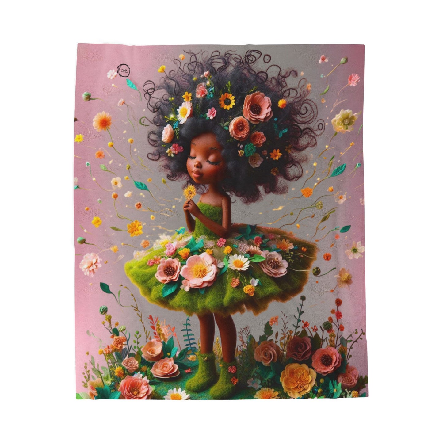 Just Kids Velveteen Plush Blanket Pink