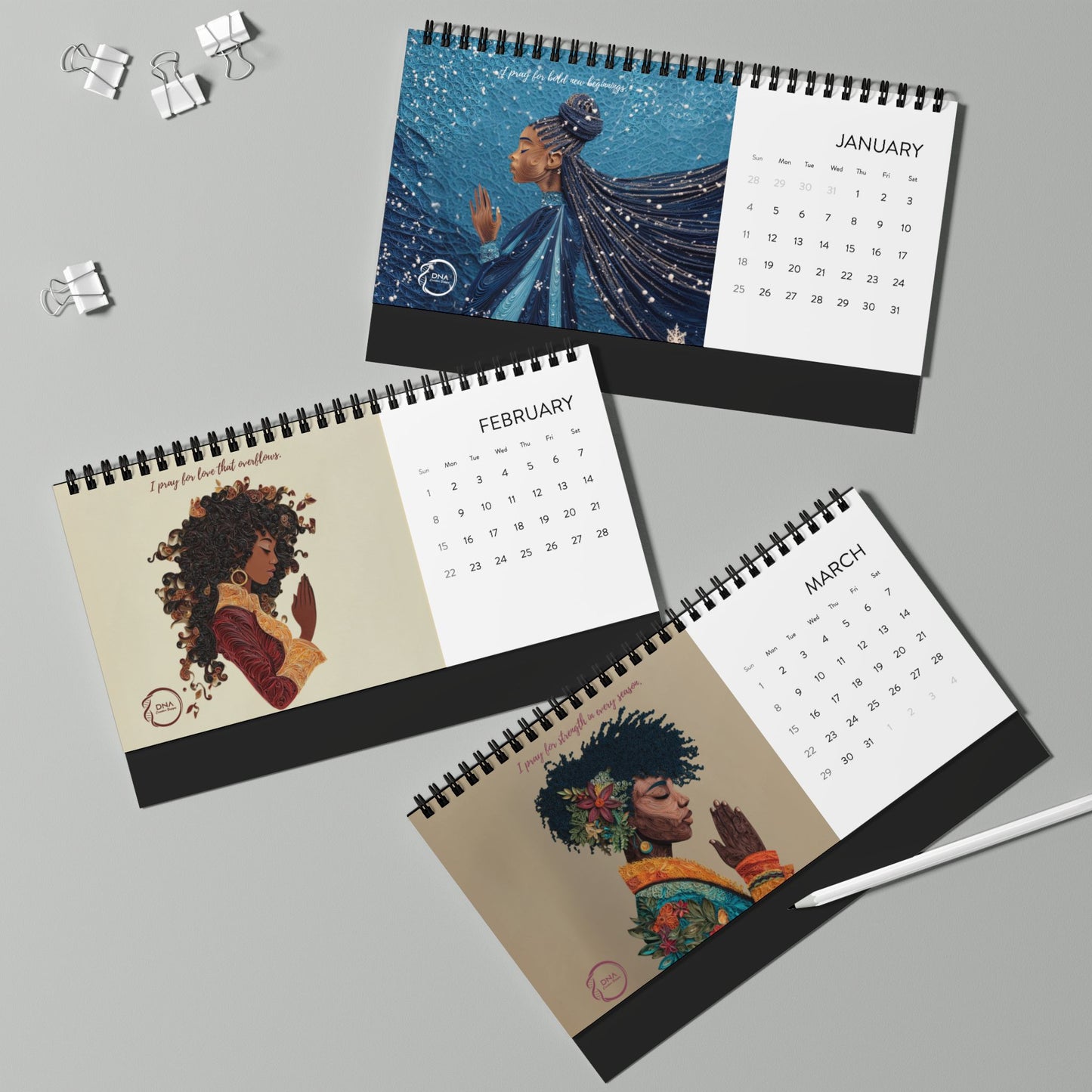 Just Pray 2026 Desktop Calendar