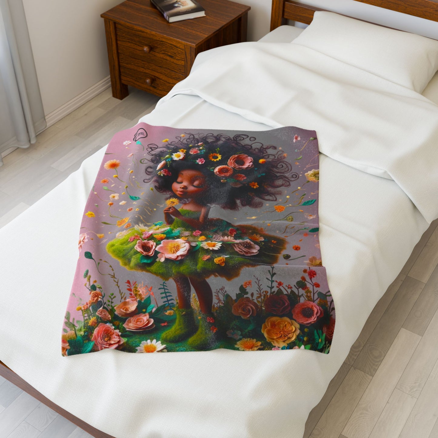 Just Kids Velveteen Plush Blanket Pink