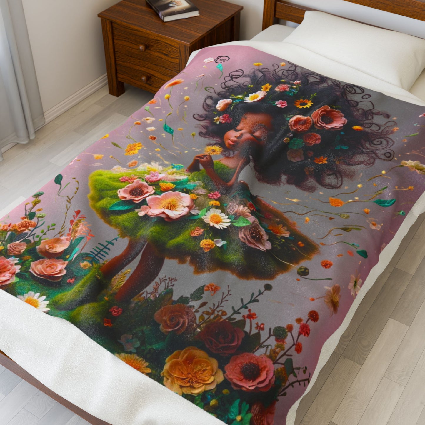 Just Kids Velveteen Plush Blanket Pink