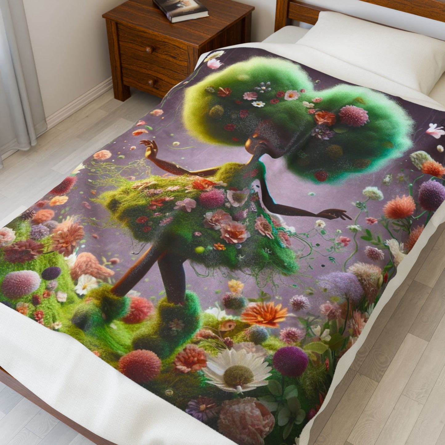 Just Kids Velveteen Plush Blanket Purple