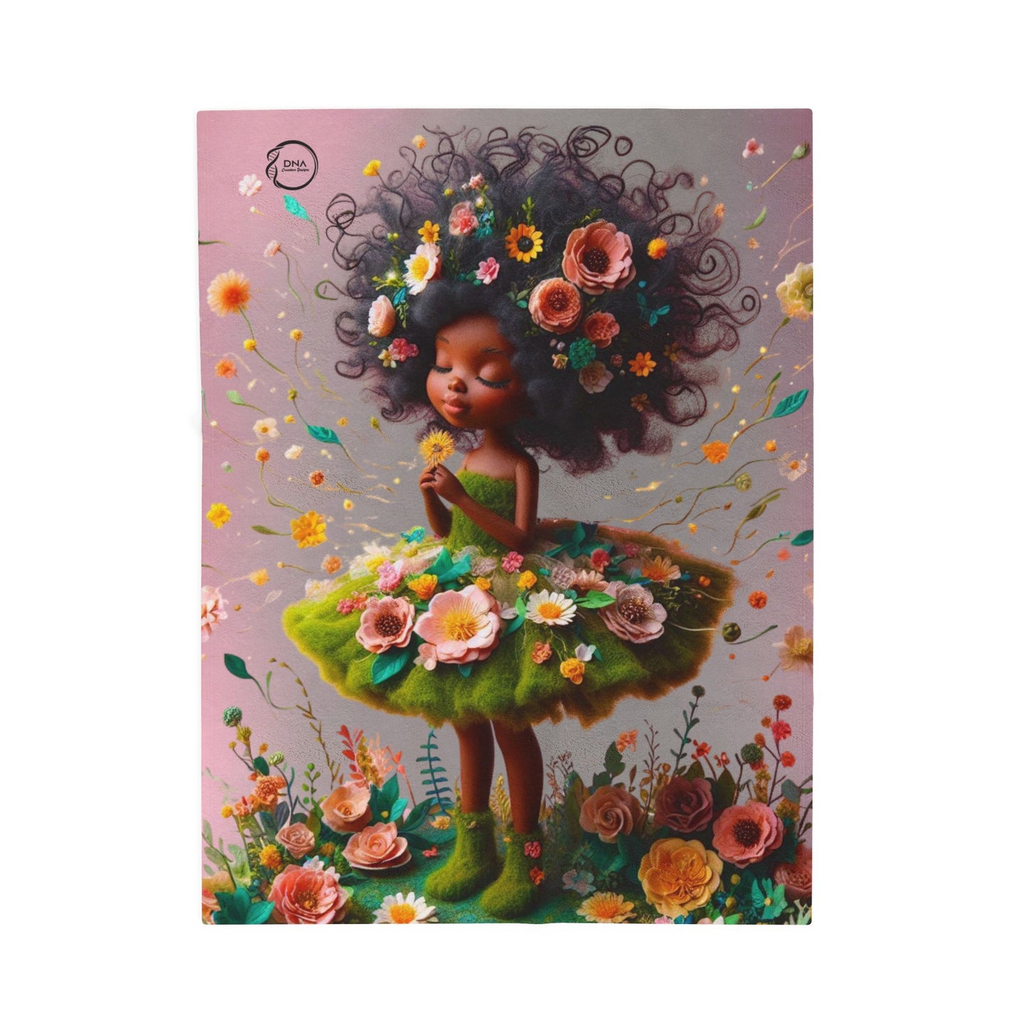 Just Kids Velveteen Plush Blanket Pink