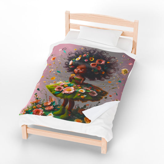 Just Kids Velveteen Plush Blanket Pink