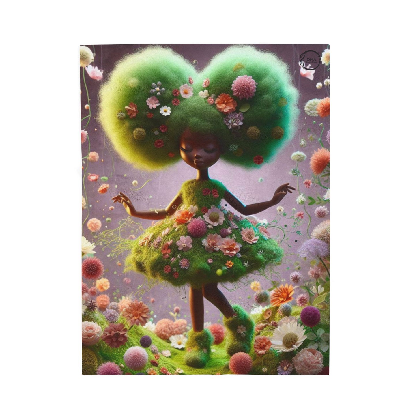 Just Kids Velveteen Plush Blanket Purple