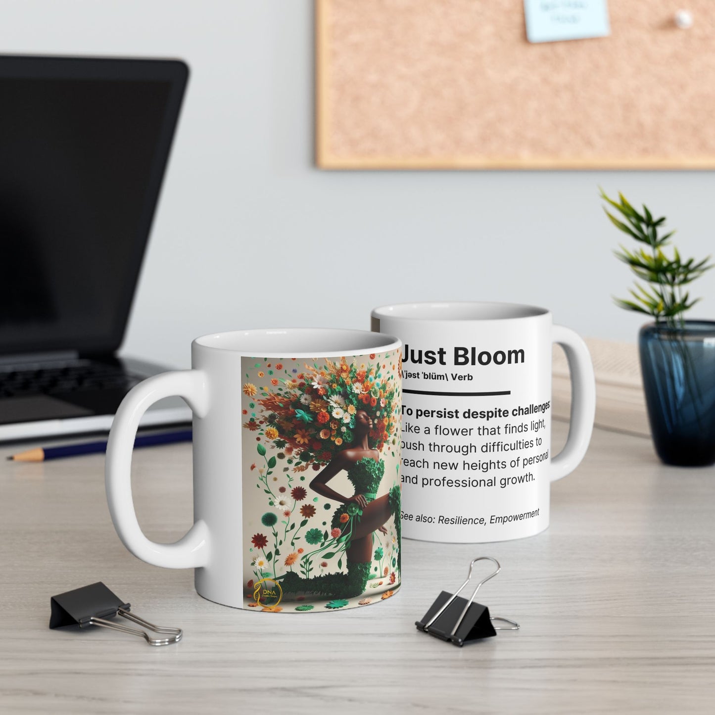 Just Bloom Ceramic Persist Mug, (11oz)