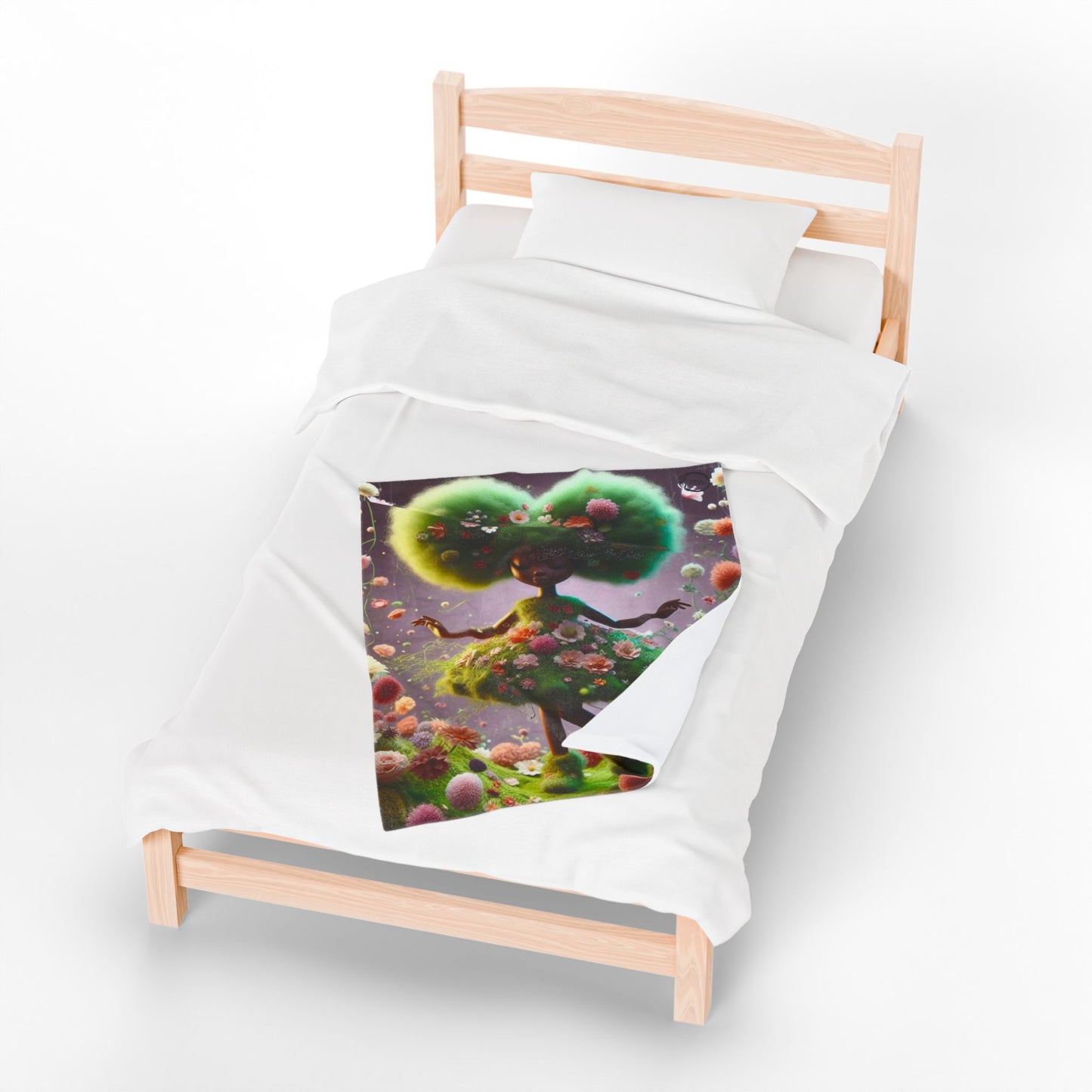 Just Kids Velveteen Plush Blanket Purple