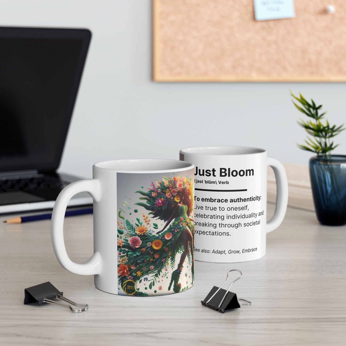 Just Bloom Ceramic Embrace Mug, (11oz)