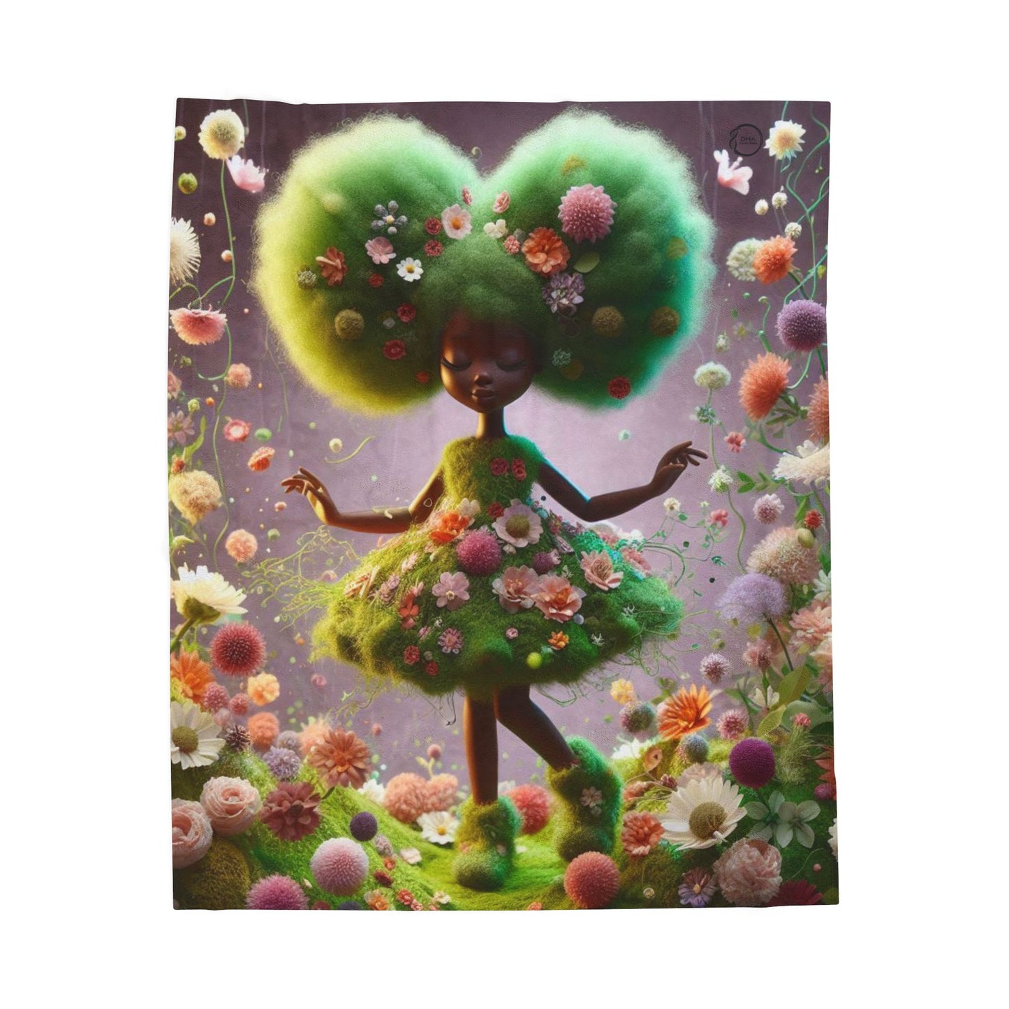 Just Kids Velveteen Plush Blanket Purple