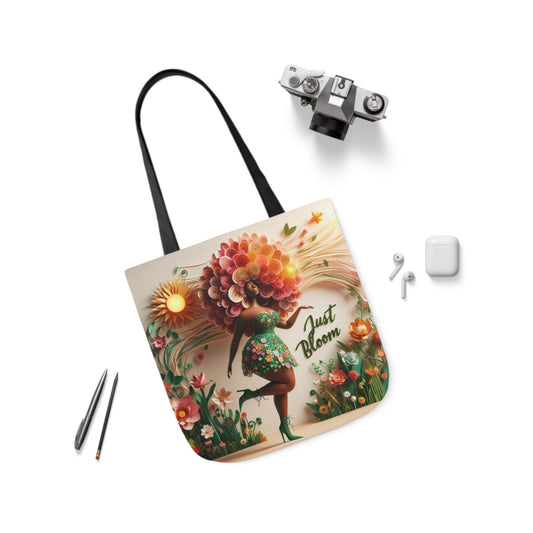 Just Bloom Canvas Tote, Option 1