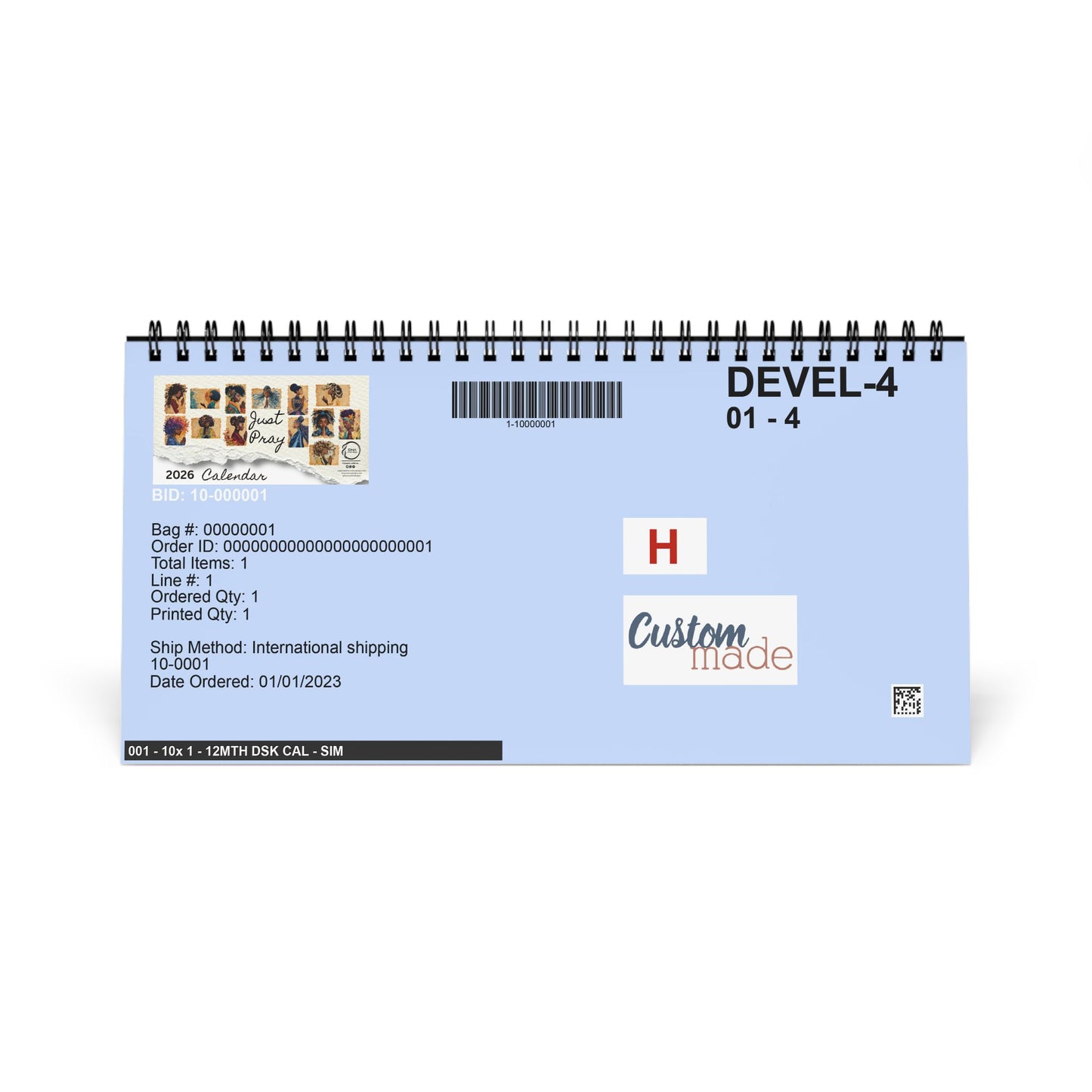 Just Pray 2026 Desktop Calendar