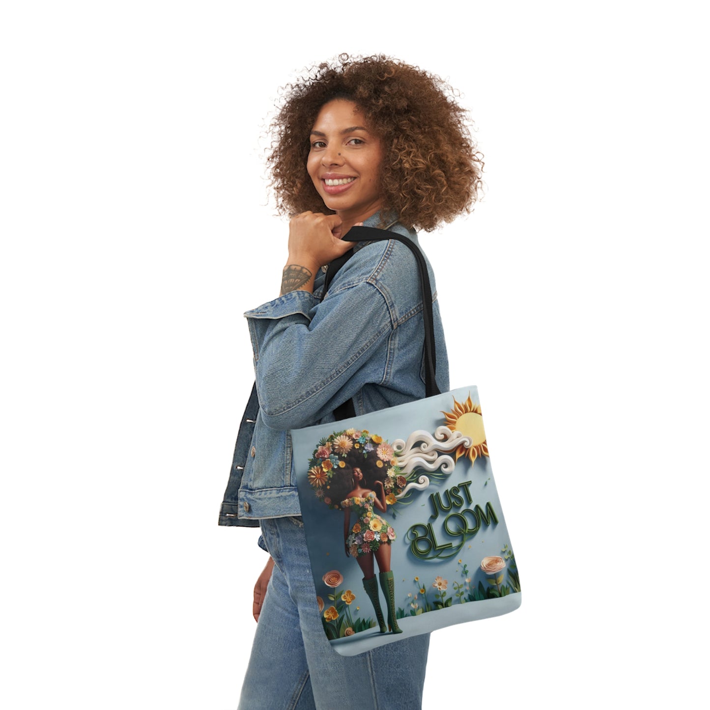 Just Bloom Canvas Tote, Option 3