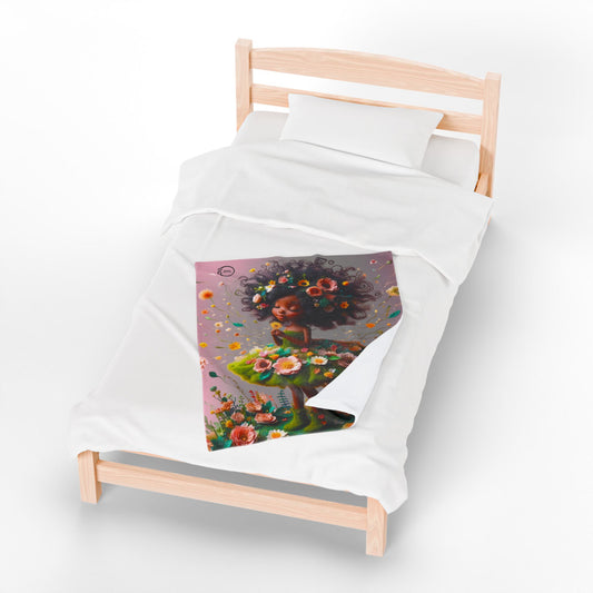 Just Kids Velveteen Plush Blanket Pink